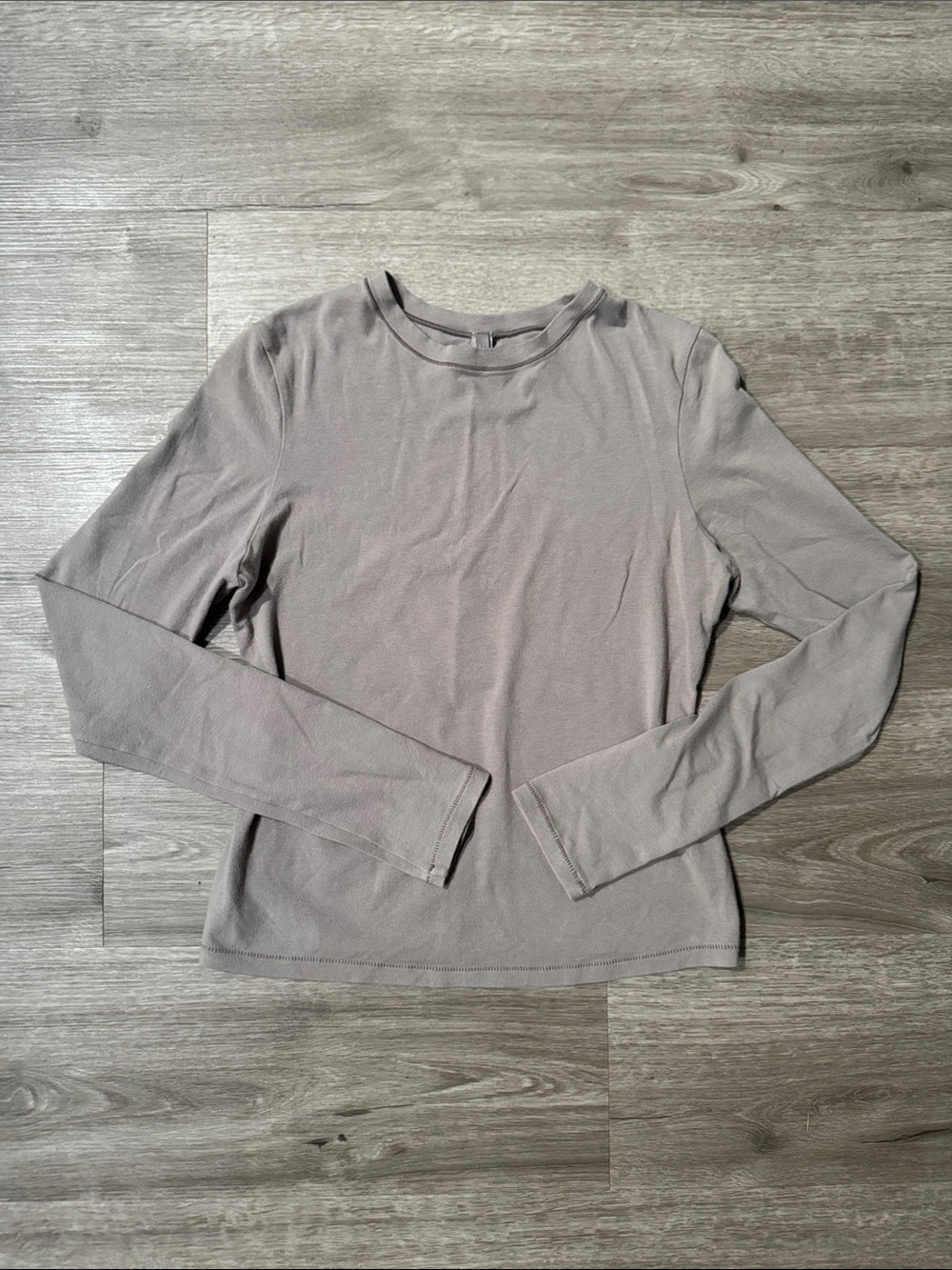 SKIMS Cotton Jersey Long Sleeve Smoke